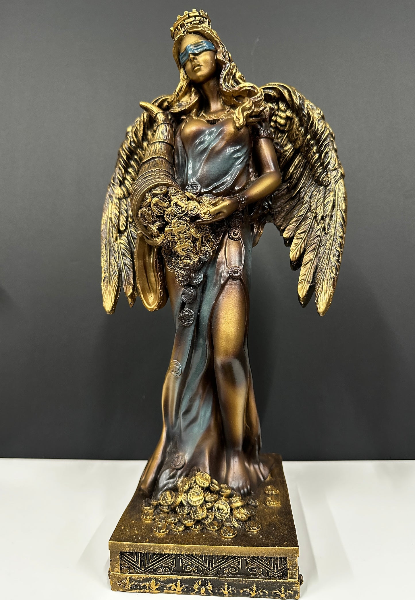 Diosa de la fortuna (verde) 35 centímetros