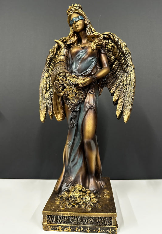 Diosa de la fortuna (verde) 35 centímetros