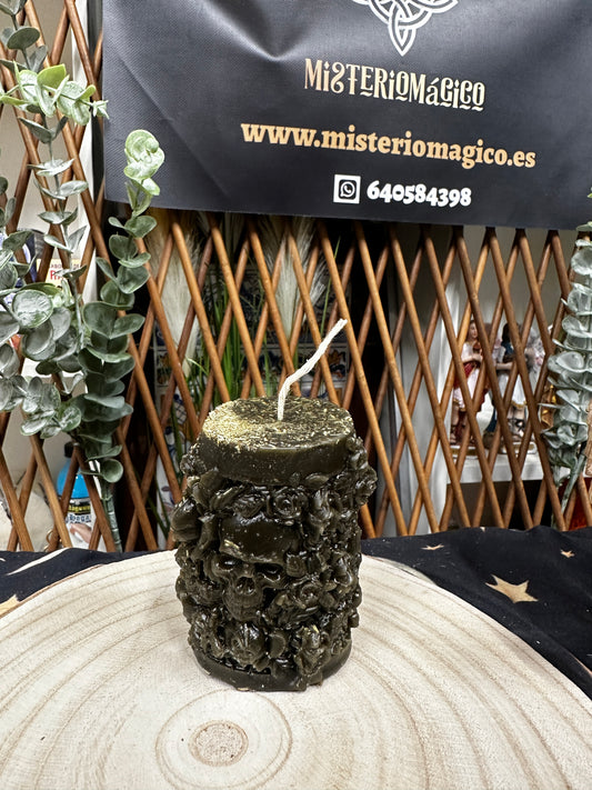 Columna calaveras tumba trabajo