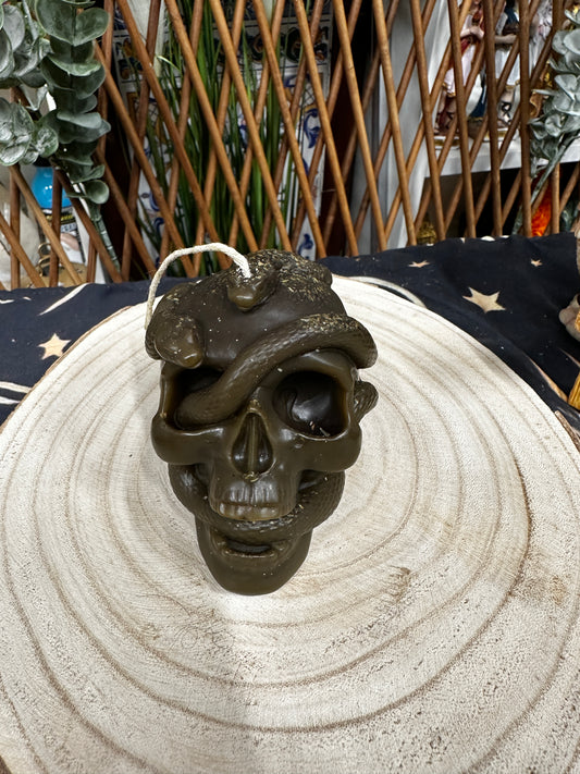 Velón calavera serpiente Tumba trabajos